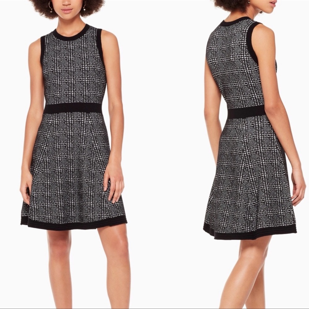 192 NWOT Kate Spade Wool Blend Mod Plaid Dress Size Medium - Picture 1 of 10